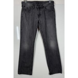 True Religion USA Ricky-Seat 34 Black Label Dark Wash Grey Preppy Y2K Men's 34
